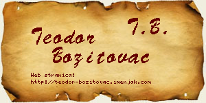 Teodor Bozitovac vizit kartica